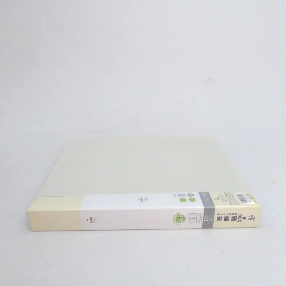 NEW 500 BUSINESS CARD RINGED BINDER CARD HOLDER SLEEVES & TABS JAPAN